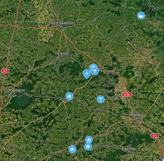 Urbex Map France, Hauts-de-France: Aisne (02) (1 Year Access)